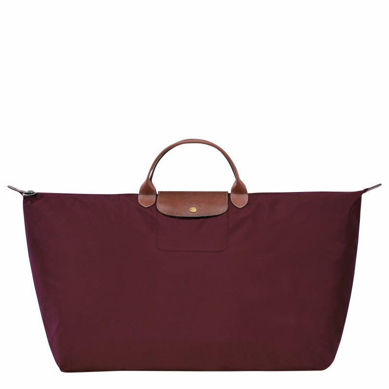 Longchamp Le Pliage Original M Travel bag - Recycled canvas Burgundy USA | L1625089P87-