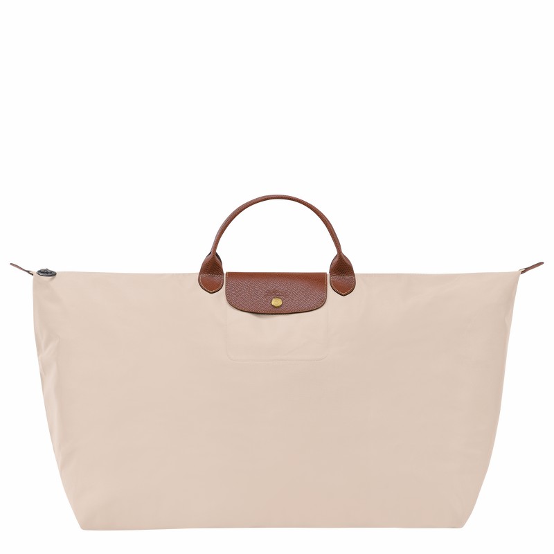 Longchamp Le Pliage Original M Travel bag - Recycled canvas White USA | L1625089P71