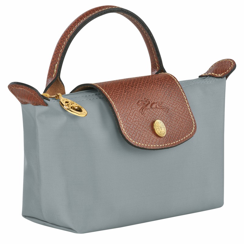 Longchamp Le Pliage Original Pouch with handle - Recycled canvas Grey USA | 34175089P80-