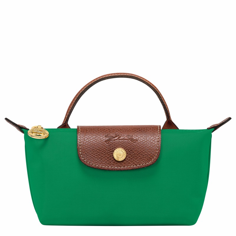 Longchamp Le Pliage Original Pouch with handle - Recycled canvas Green USA | 34175089P88-