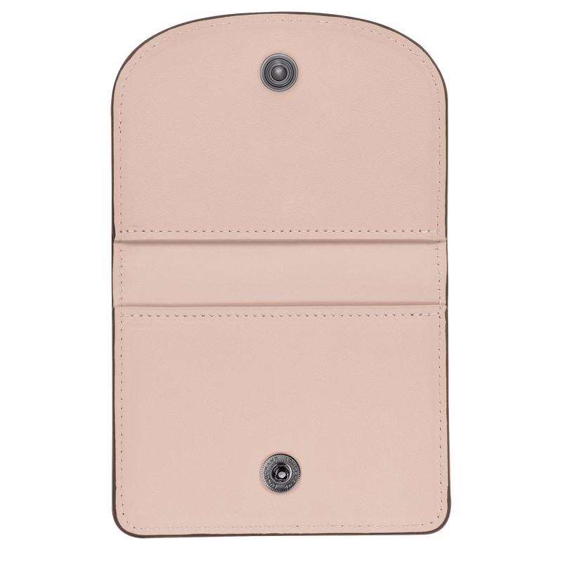 Longchamp Le Pliage Xtra Card holder - Leather Beige USA | 30039987542-