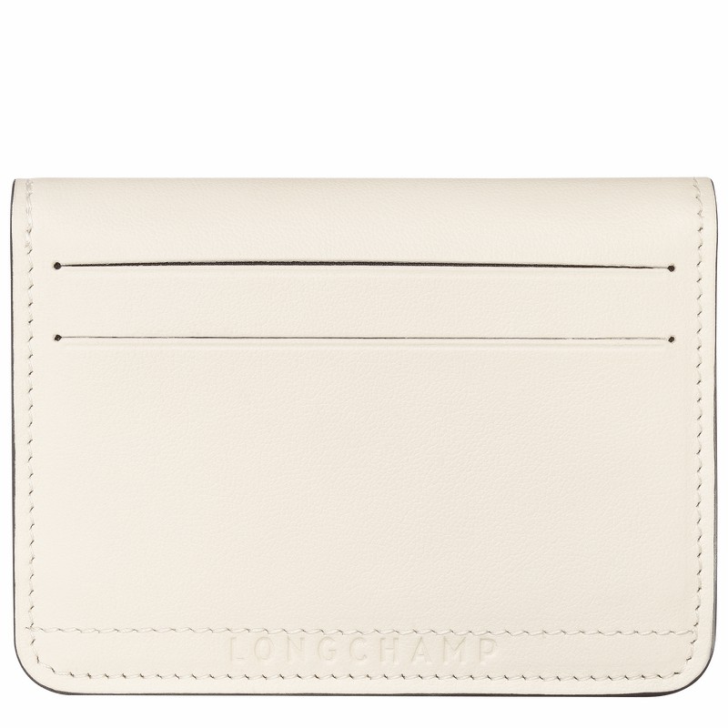 Longchamp Le Pliage Xtra Card holder - Leather White USA | 30039987037-