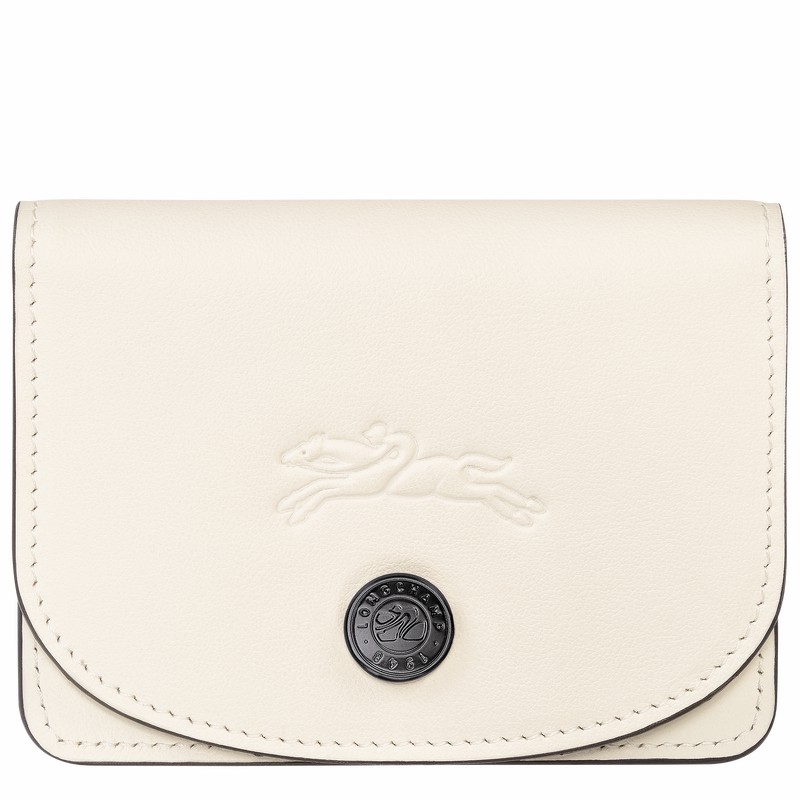 Longchamp Le Pliage Xtra Card holder - Leather White USA | 30039987037-