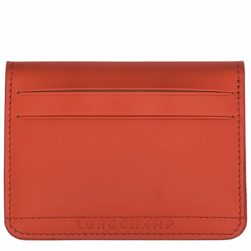 Longchamp Le Pliage Xtra Card holder - Leather Orange USA | 30039HFJ685-