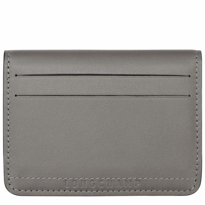 Longchamp Le Pliage Xtra Card holder - Leather Grey USA | 30039987P55