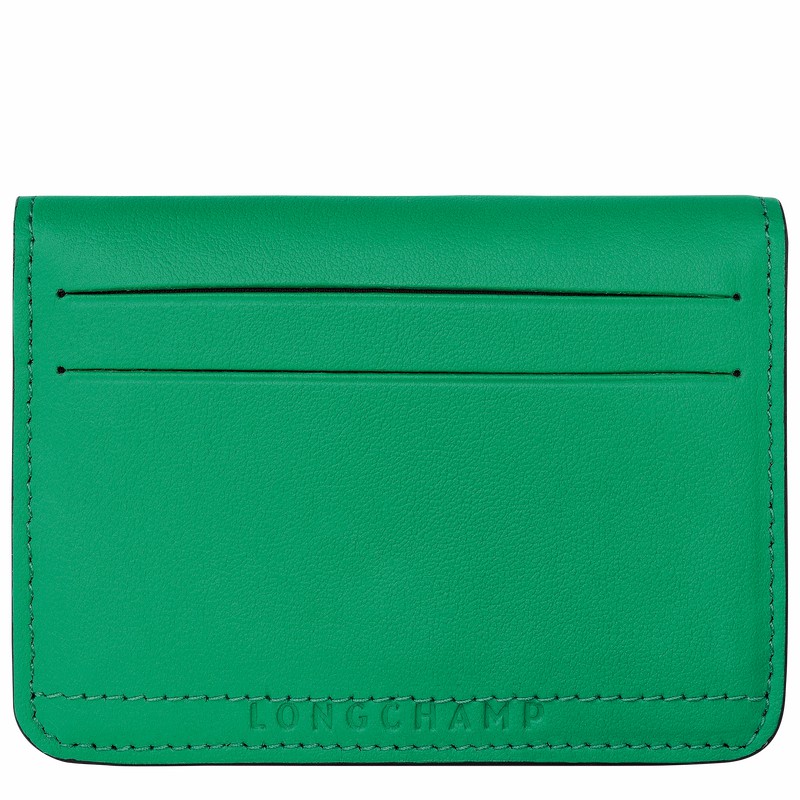 Longchamp Le Pliage Xtra Card holder - Leather Green USA | 30039987249