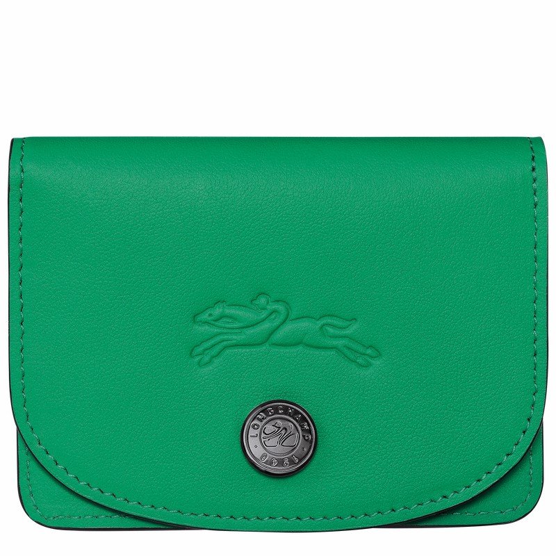 Longchamp Le Pliage Xtra Card holder - Leather Green USA | 30039987249