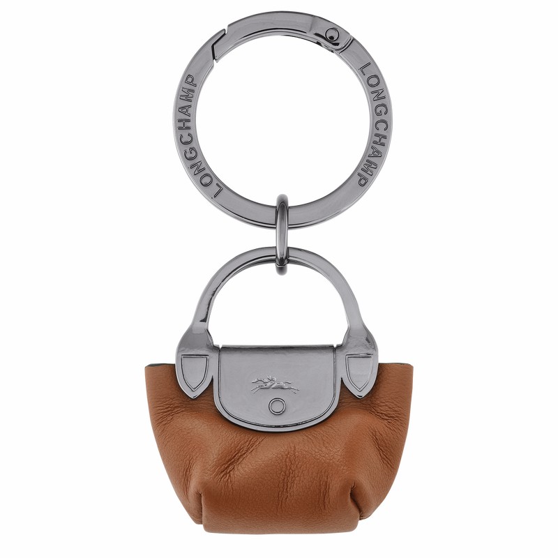 Longchamp Le Pliage Xtra Key ring - Leather Brown USA | 36069987504-