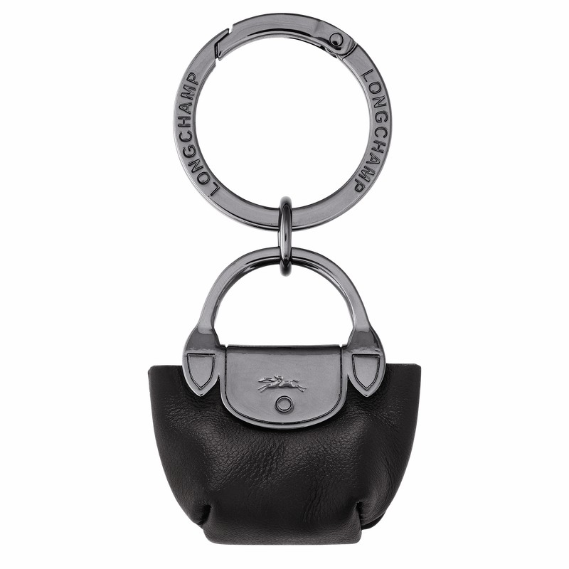 Longchamp Le Pliage Xtra Key ring - Leather Black USA | 36069987001-