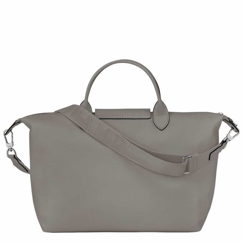 Longchamp Le Pliage Xtra L Handbag - Leather Grey USA | 10201987P55