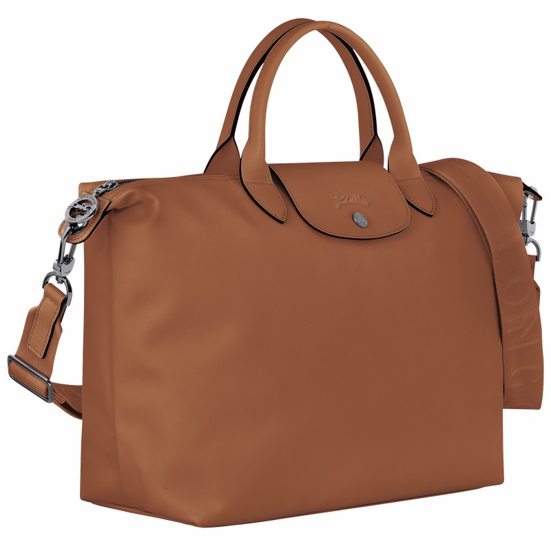 Longchamp Le Pliage Xtra L Handbag - Leather Bag Brown | 10201987504