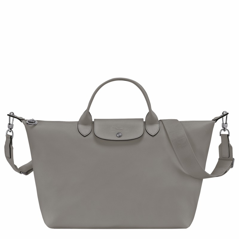 Longchamp Le Pliage Xtra L Handbag - Leather Grey USA | 10201987P55-