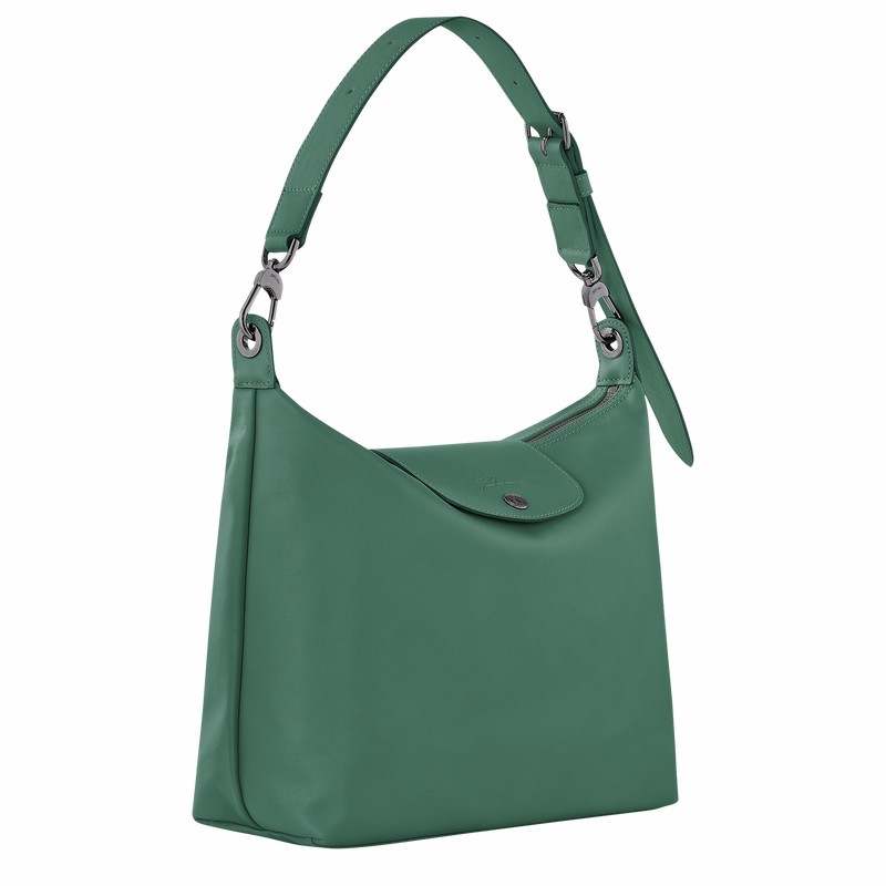 Longchamp Le Pliage Xtra M Hobo bag - Leather Olive USA | 10189987D90