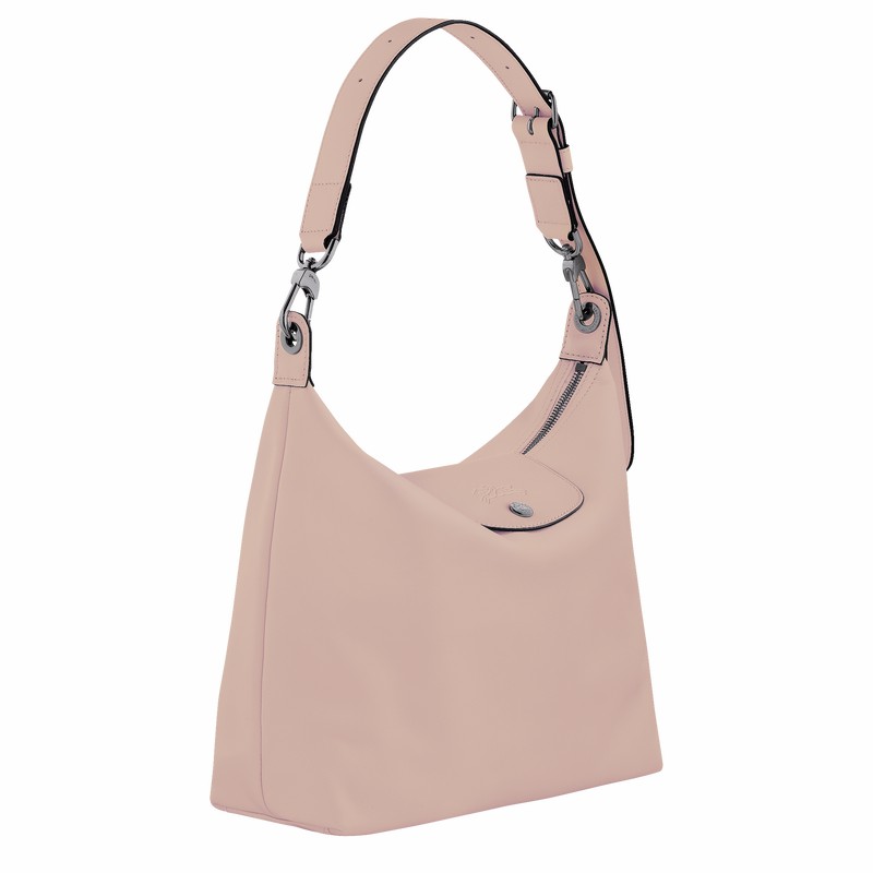 Longchamp Le Pliage Xtra M Hobo bag - Leather Beige USA | 10189987542