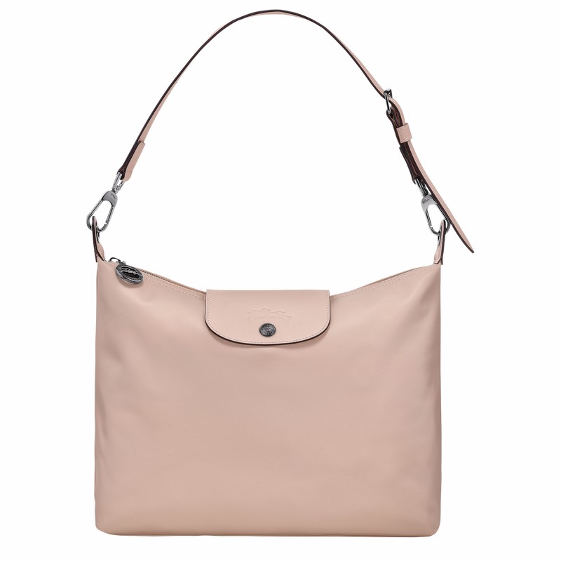 Longchamp Le Pliage Xtra M Hobo bag - Leather Beige USA | 10189987542