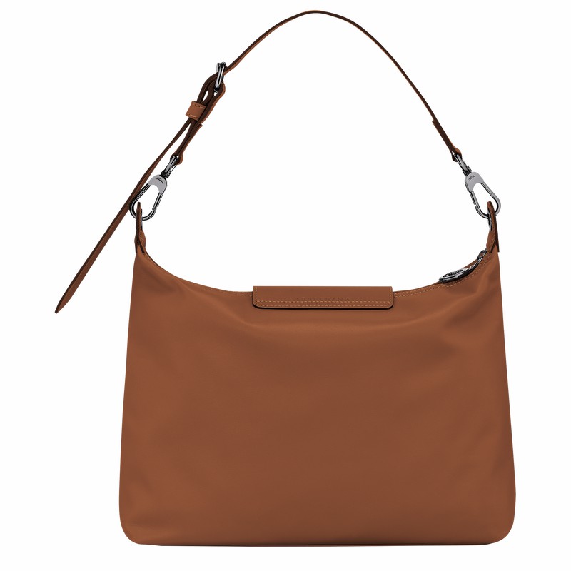 Longchamp Le Pliage Xtra M Hobo bag - Leather Brown USA | 10189987504