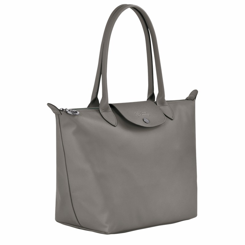 Longchamp Le Pliage Xtra M Tote bag - Leather Grey USA | L2605987P55