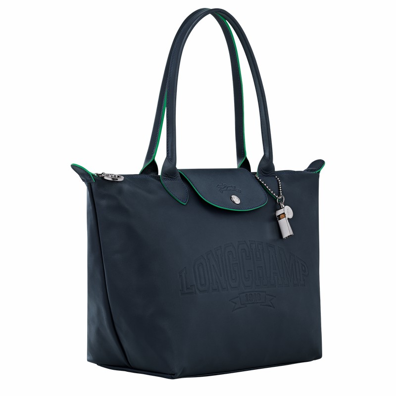 Longchamp Le Pliage Xtra M Tote bag - Leather Navy USA | L2605HEY556