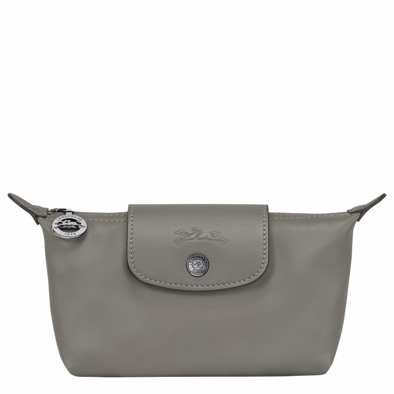 Longchamp Le Pliage Xtra Pouch - Leather Grey USA | 34174987P55-