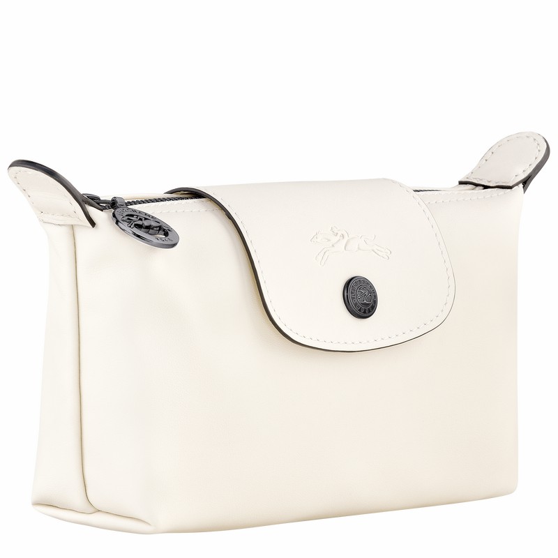 Longchamp Le Pliage Xtra Pouch - Leather White USA | 34174987037