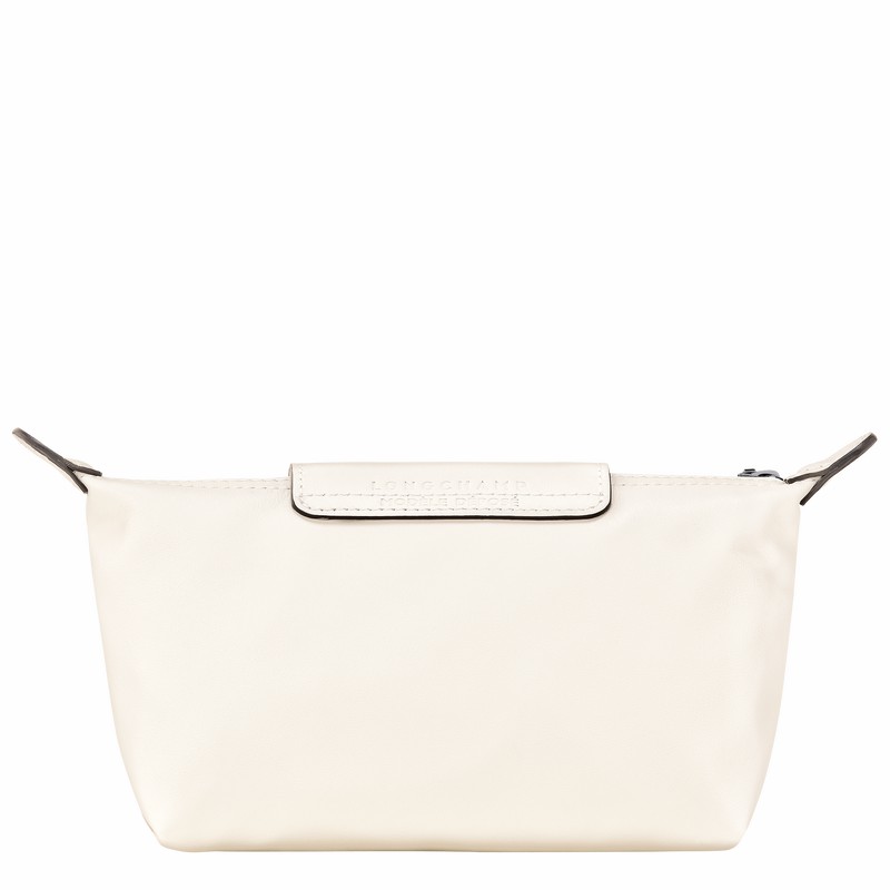 Longchamp Le Pliage Xtra Pouch - Leather White USA | 34174987037