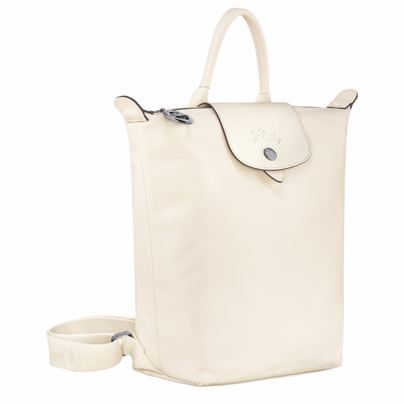 Longchamp Le Pliage Xtra S Backpack - Leather White USA | 10209987037