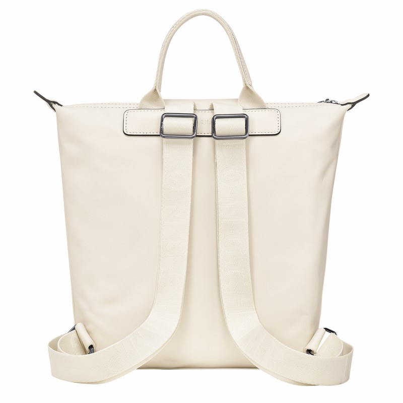 Longchamp Le Pliage Xtra S Backpack - Leather White USA | 10209987037