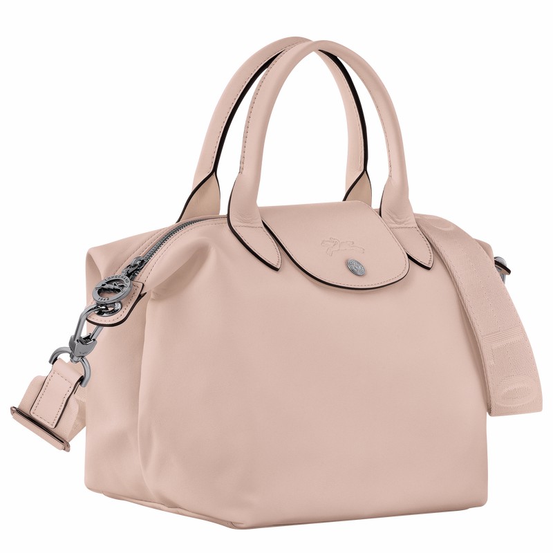 Longchamp Le Pliage Xtra S Handbag - Leather Beige USA | L1512987542