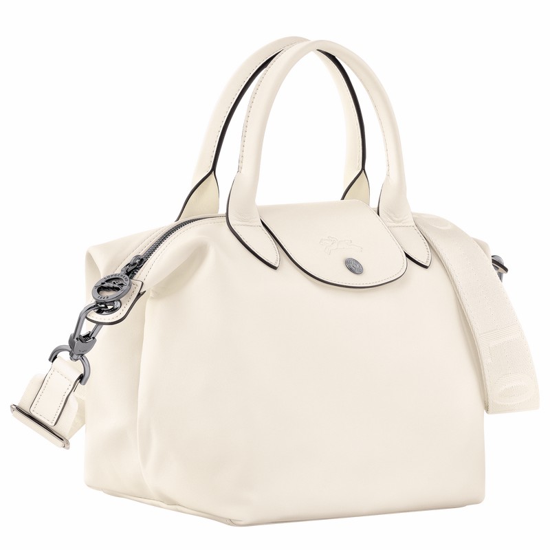 Longchamp Le Pliage Xtra S Handbag - Leather White USA | L1512987037