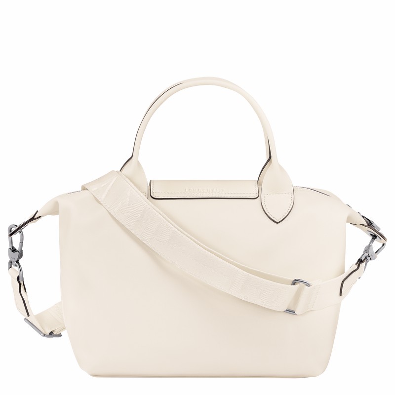 Longchamp Le Pliage Xtra S Handbag - Leather White USA | L1512987037