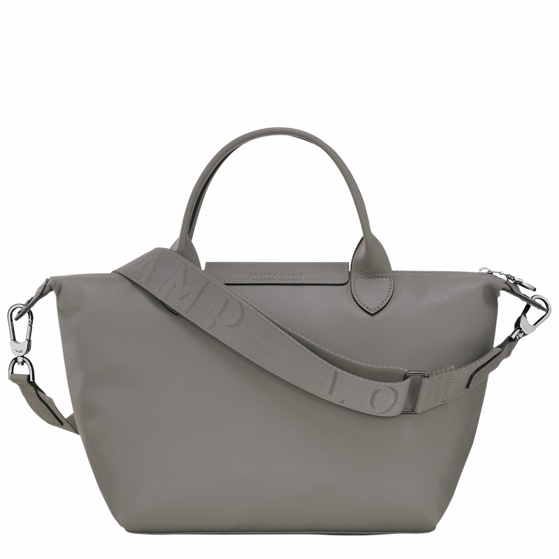 Longchamp Le Pliage Xtra S Handbag - Leather Grey USA | L1512987P55