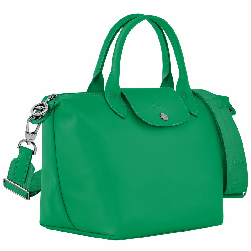 Longchamp Le Pliage Xtra S Handbag - Leather Green USA | L1512987249