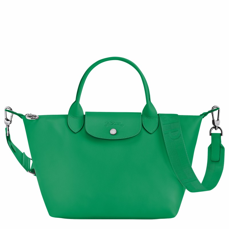 Longchamp Le Pliage Xtra S Handbag - Leather Green USA | L1512987249