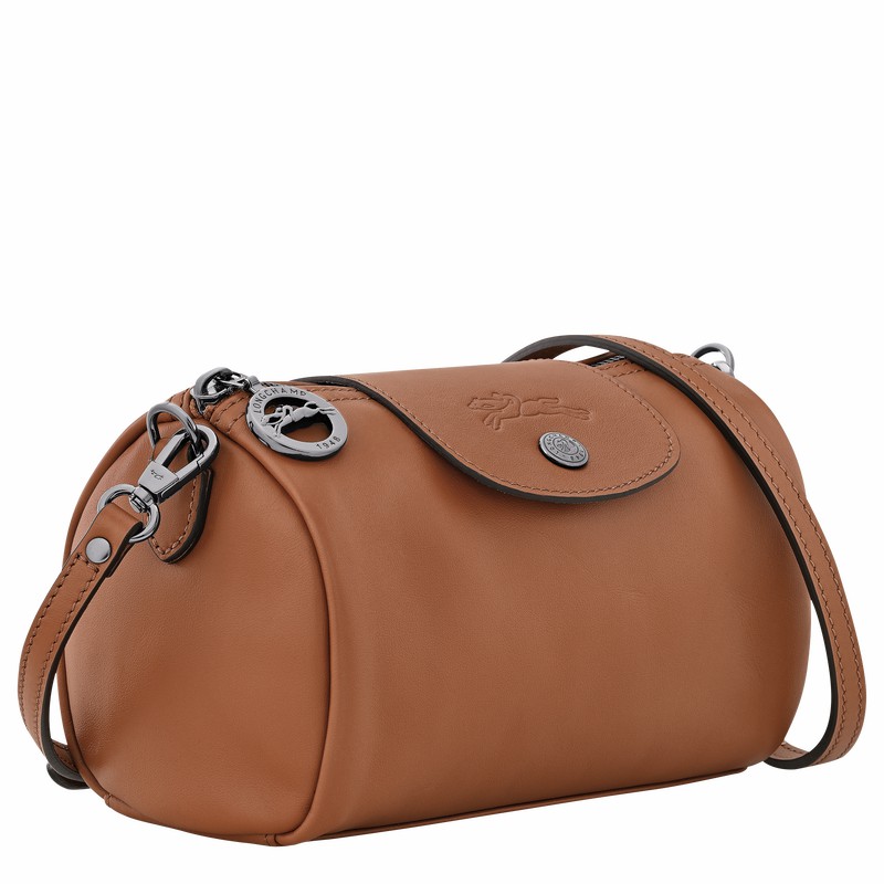 Longchamp Le Pliage Xtra XS Crossbody bag - Leather Brown USA | 10255987504