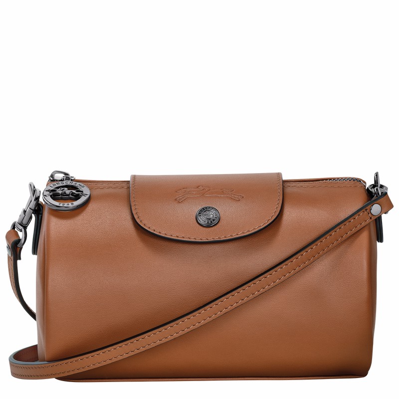 Longchamp Le Pliage Xtra XS Crossbody bag - Leather Brown USA | 10255987504