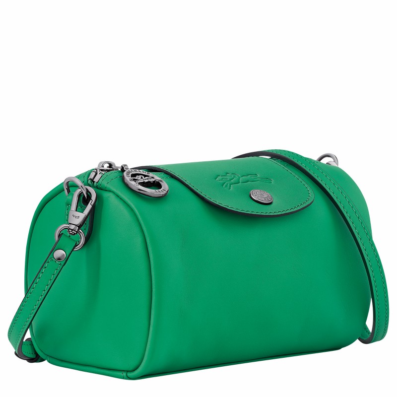 Longchamp Le Pliage Xtra XS Crossbody bag - Leather Green USA | 10255987249