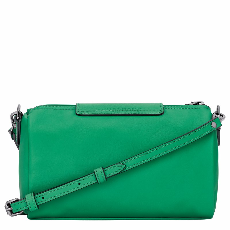 Longchamp Le Pliage Xtra XS Crossbody bag - Leather Green USA | 10255987249