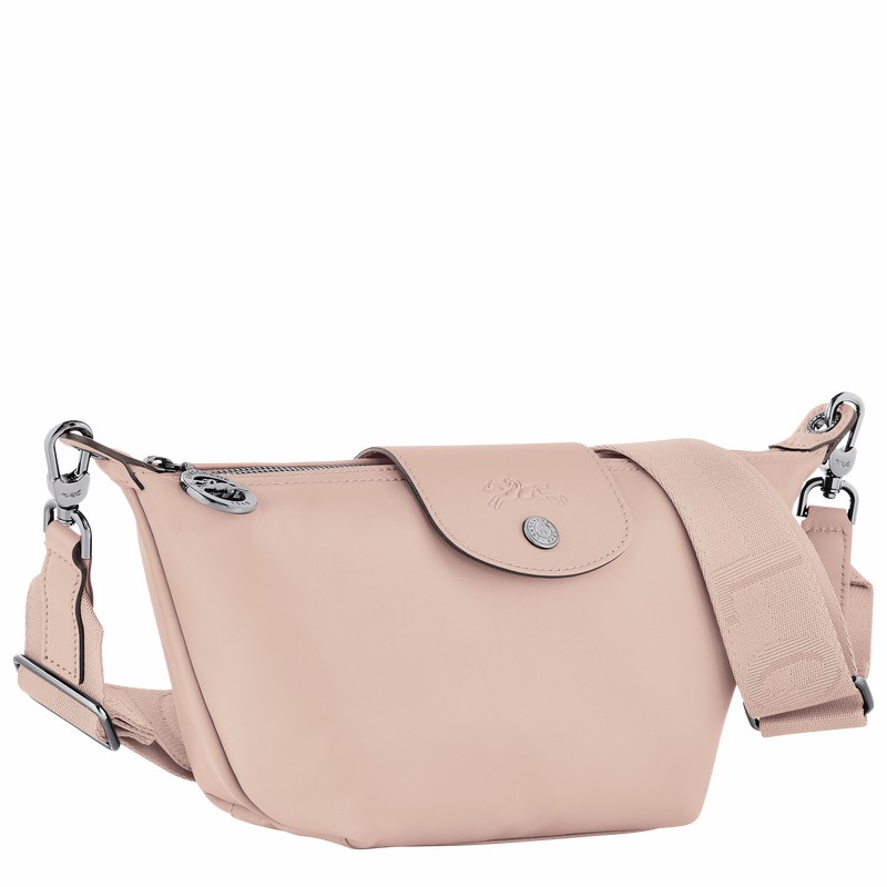 Longchamp Le Pliage Xtra XS Crossbody bag - Leather Beige USA | 10212987542