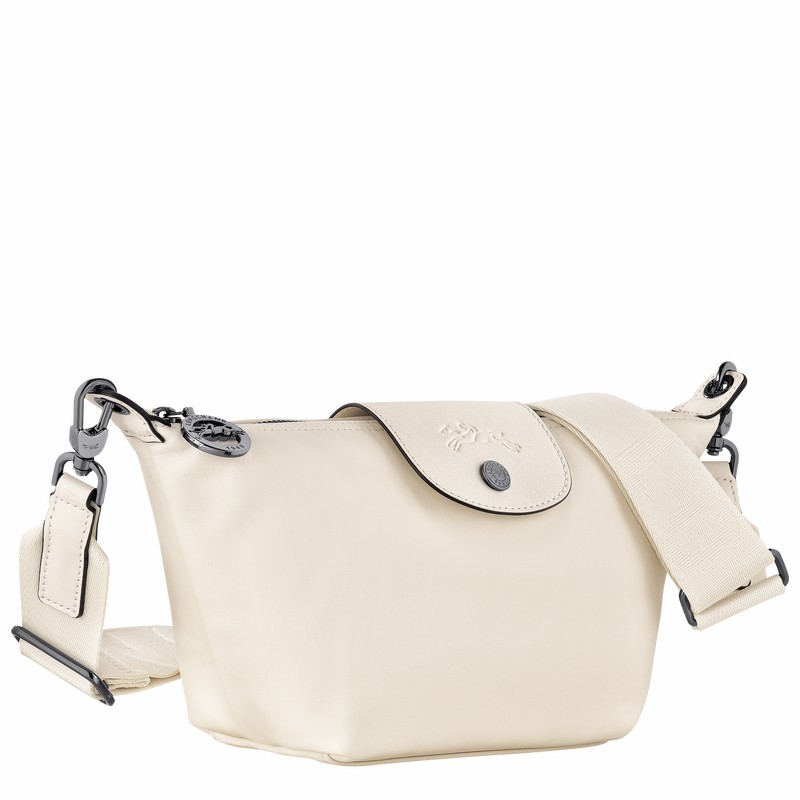 Longchamp Le Pliage Xtra XS Crossbody bag - Leather White USA | 10212987037