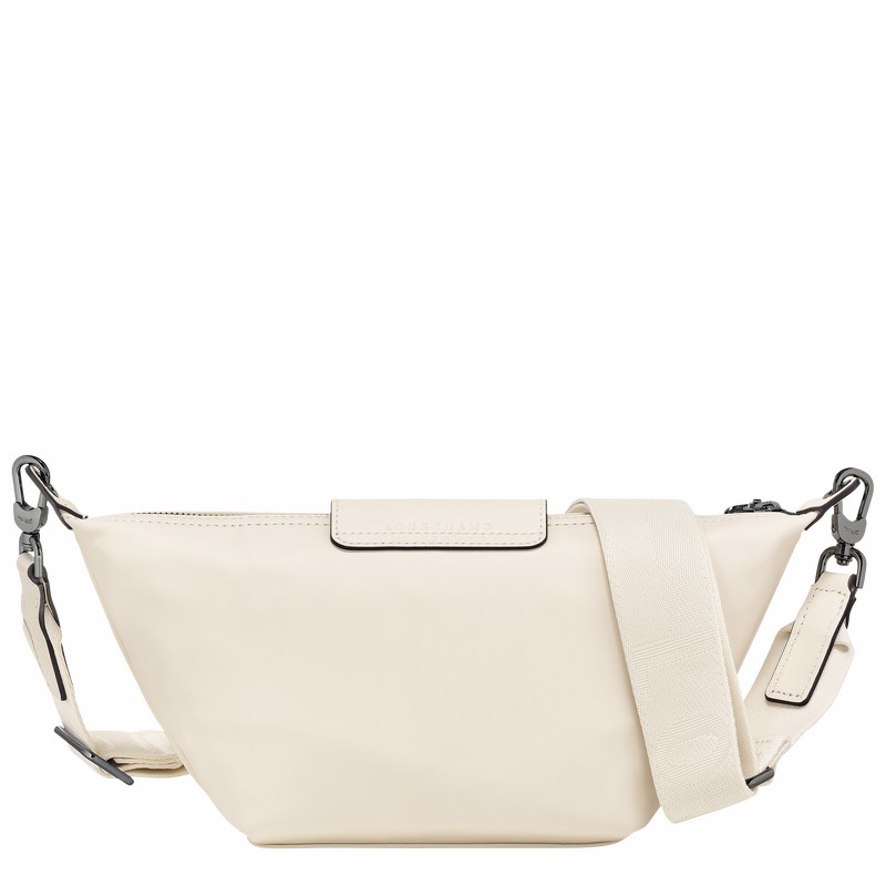 Longchamp Le Pliage Xtra XS Crossbody bag - Leather White USA | 10212987037