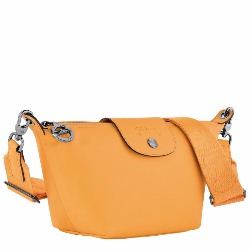 Longchamp Le Pliage Xtra XS Crossbody bag - Leather Apricot USA | 10212987222