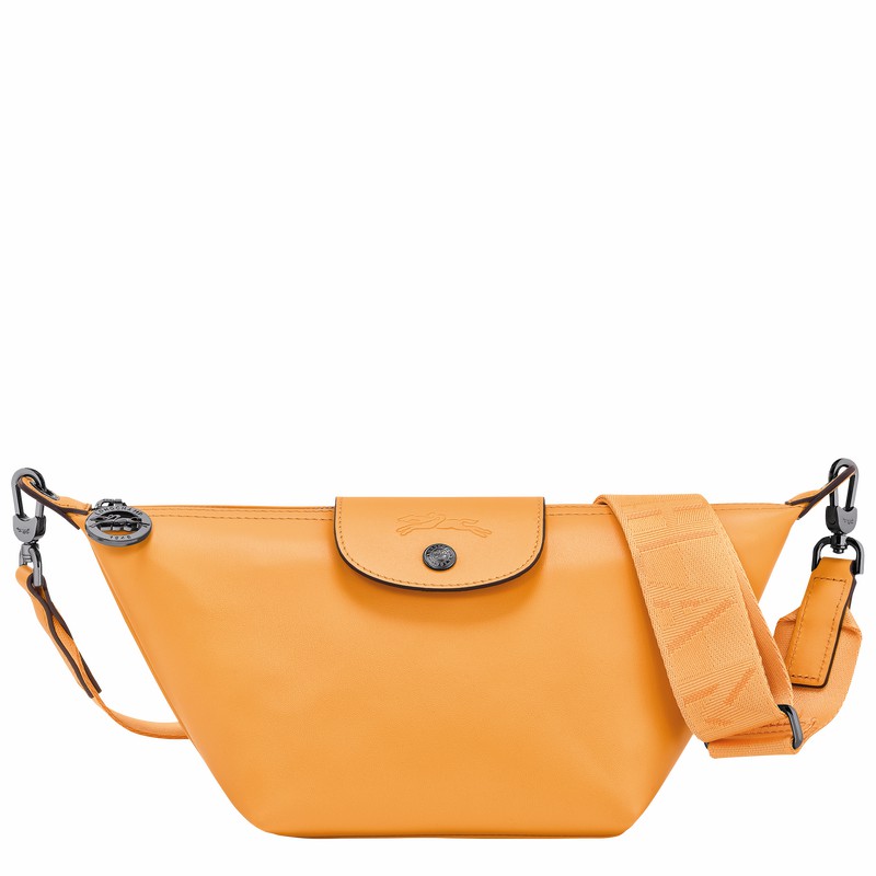 Longchamp Le Pliage Xtra XS Crossbody bag - Leather Apricot USA | 10212987222