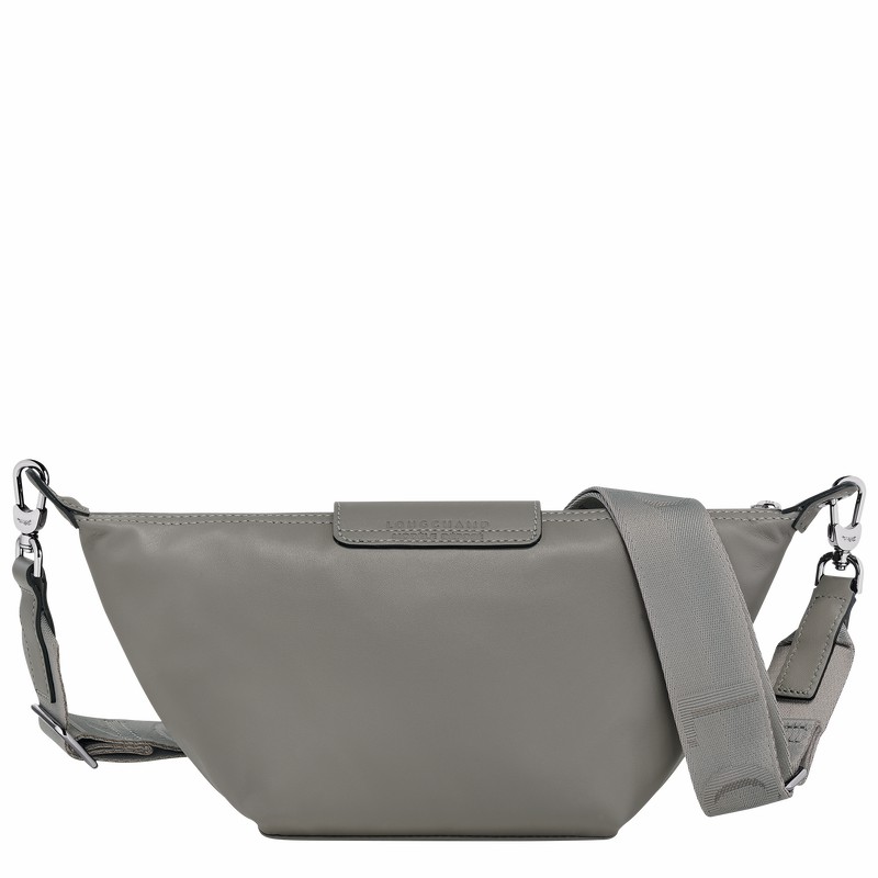 Longchamp Le Pliage Xtra XS Crossbody bag - Leather Grey USA | 10212987P55