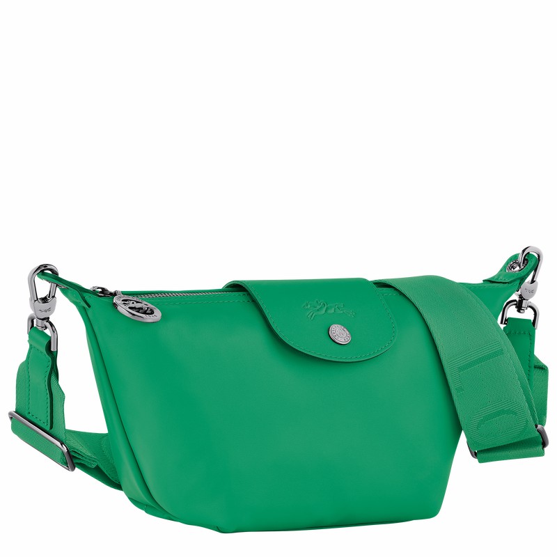 Longchamp Le Pliage Xtra XS Crossbody bag - Leather Green USA | 10212987249