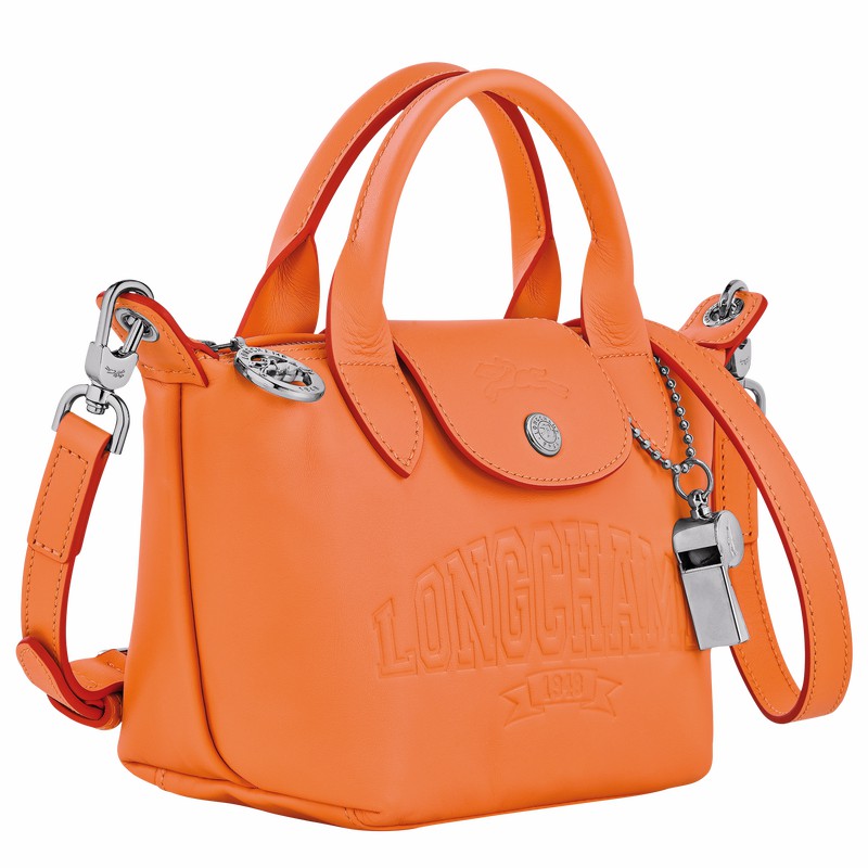 Longchamp Le Pliage Xtra XS Handbag - Leather Orange USA | L1500HEY017