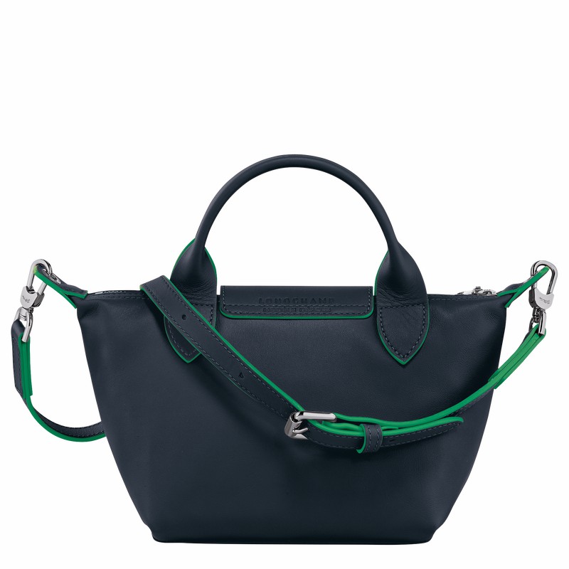 Longchamp Le Pliage Xtra XS Handbag - Leather Navy USA | L1500HEY556