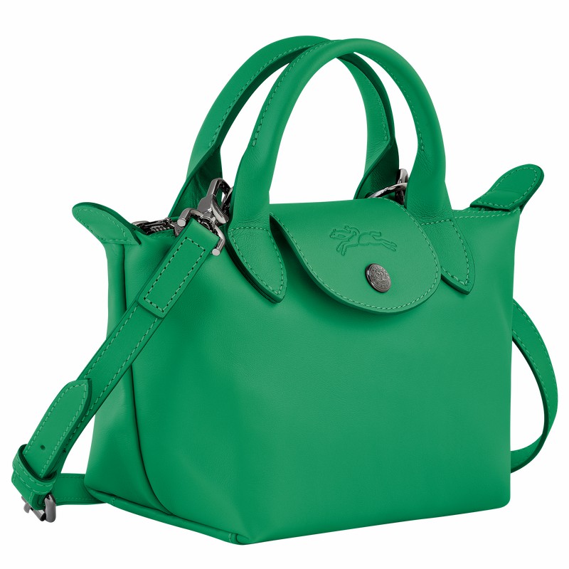 Longchamp Le Pliage Xtra XS Handbag - Leather Green USA | L1500987249