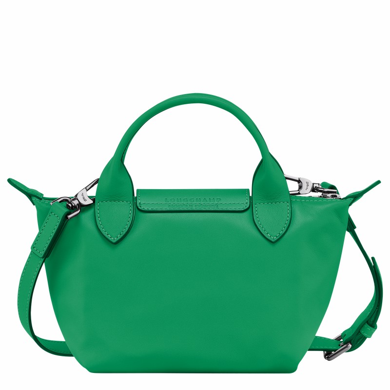 Longchamp Le Pliage Xtra XS Handbag - Leather Green USA | L1500987249