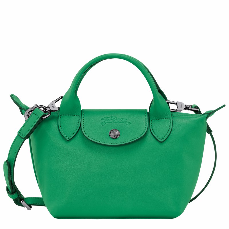 Longchamp Le Pliage Xtra XS Handbag - Leather Green USA | L1500987249