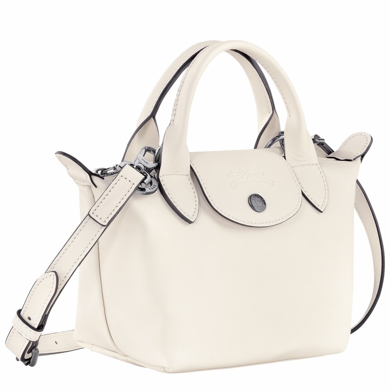 Longchamp Le Pliage Xtra XS Handbag - Leather White USA | L1500987037